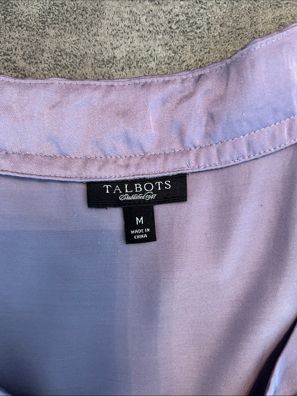 Talbots Dusty Lavender Ribbed Button Cardigan - Picture 7 of 8